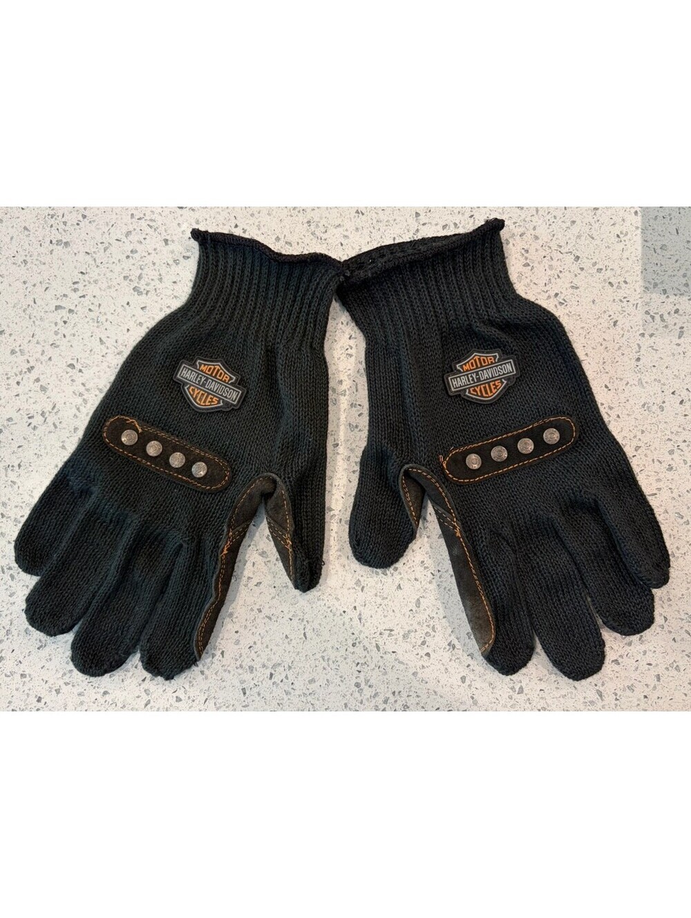Harley Davidson Gloves Used No Tags Leather Palm XL-2XL Gray Black